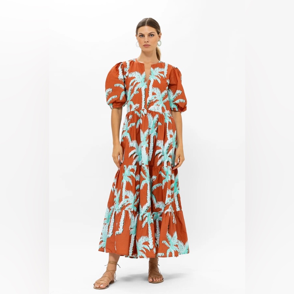 Oliphant Puff Sleeve Maxi Cartagena- NWT Sz L